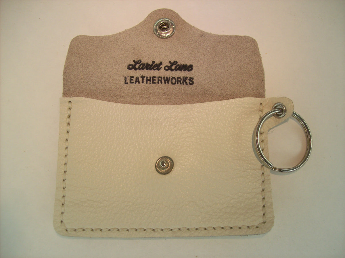 Plain Leather Card Wallet Keychain – Repurposed Leather