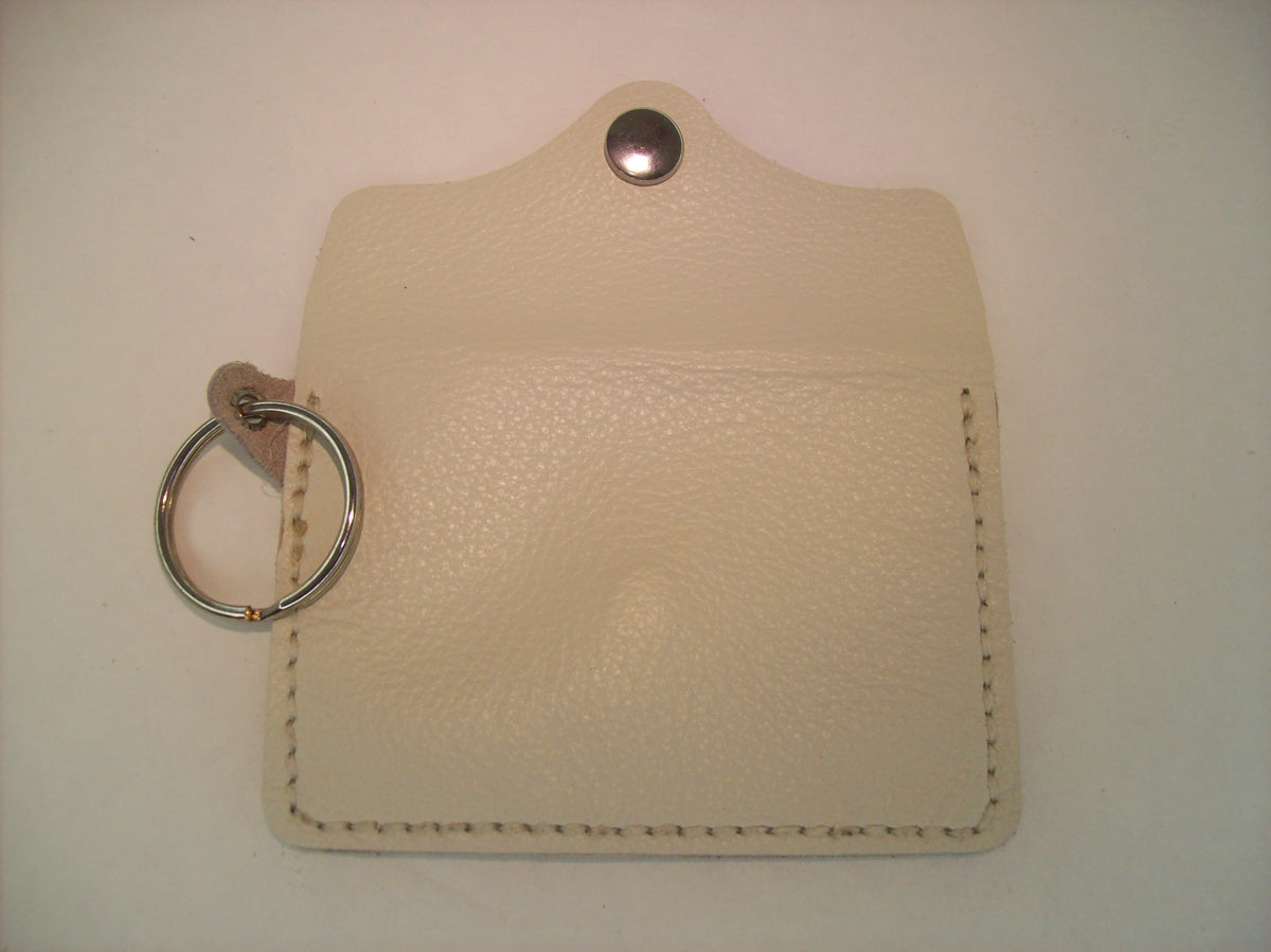 Plain Leather Card Wallet Keychain – Repurposed Leather