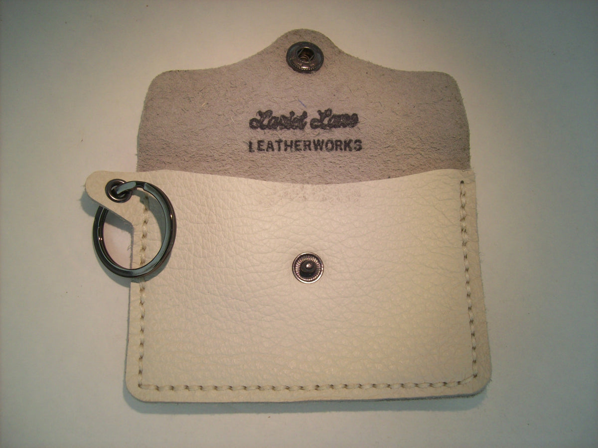 Plain Leather Card Wallet Keychain – Repurposed Leather