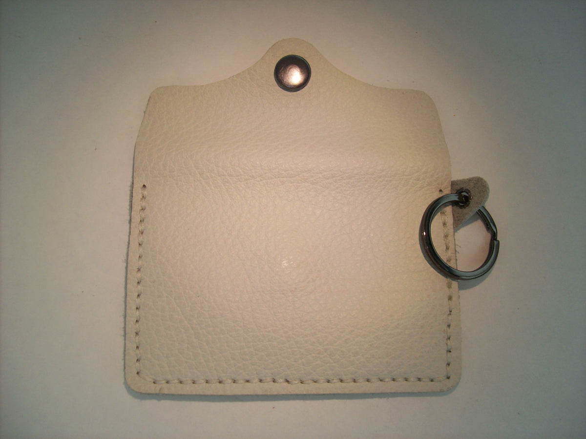 Plain Leather Card Wallet Keychain – Repurposed Leather