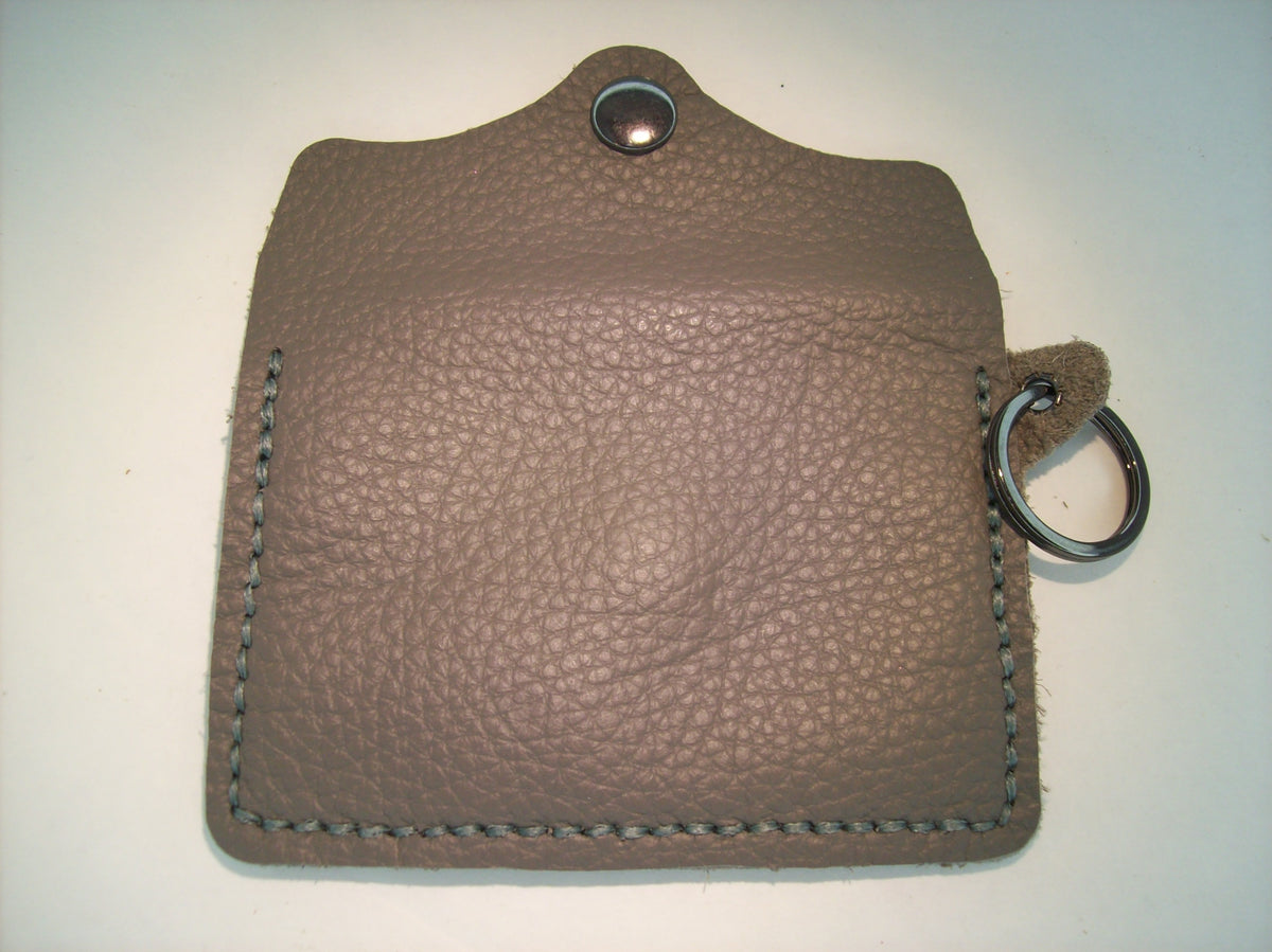 Plain Leather Card Wallet Keychain – Repurposed Leather
