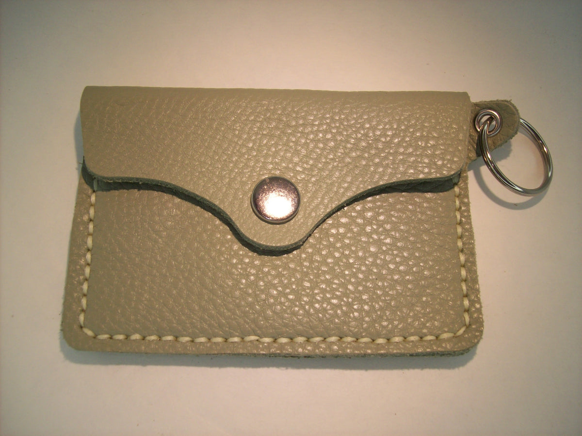 Plain Leather Card Wallet Keychain – Repurposed Leather