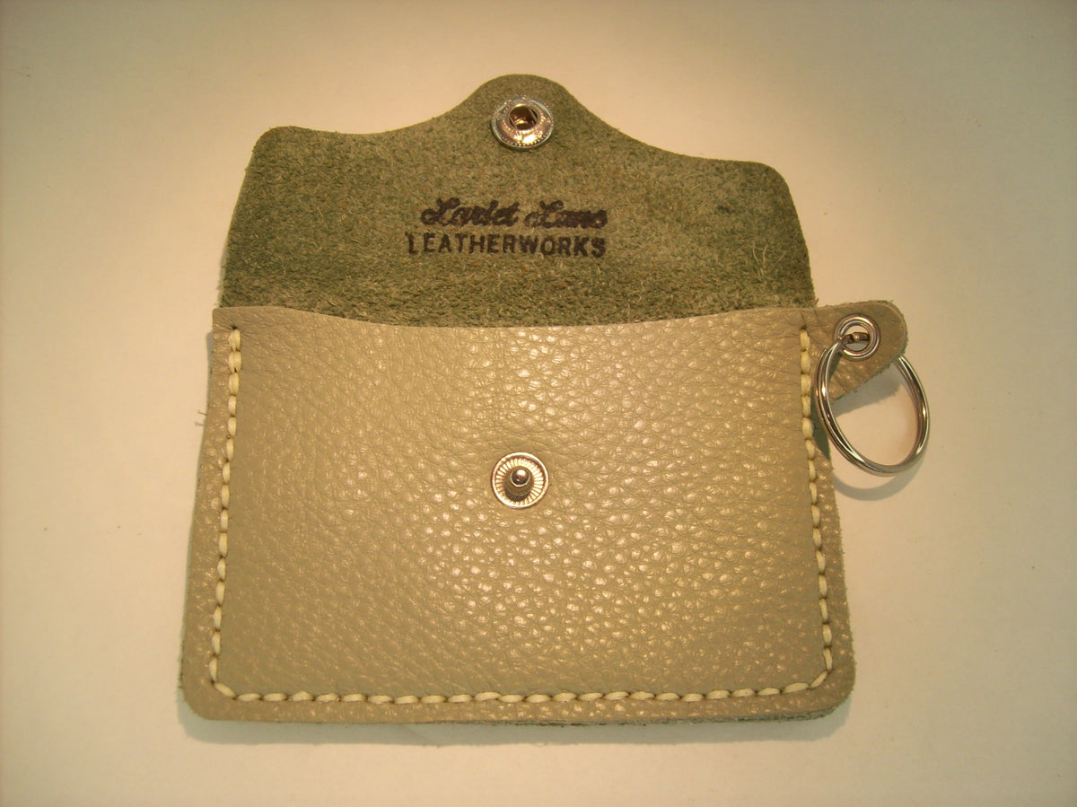 Plain Leather Card Wallet Keychain – Repurposed Leather