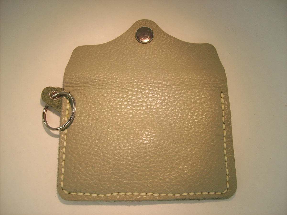 Plain Leather Card Wallet Keychain – Repurposed Leather