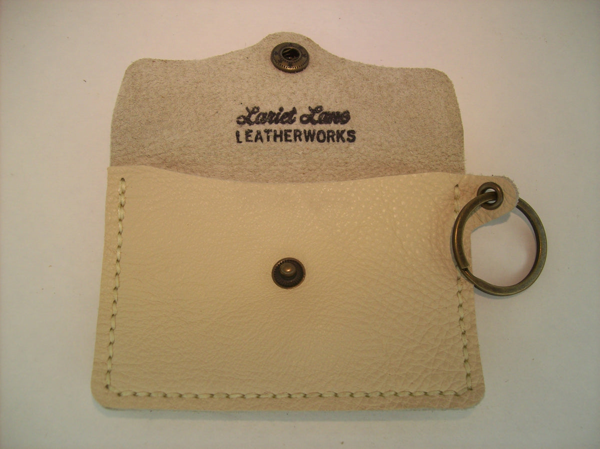 Plain Leather Card Wallet Keychain – Repurposed Leather